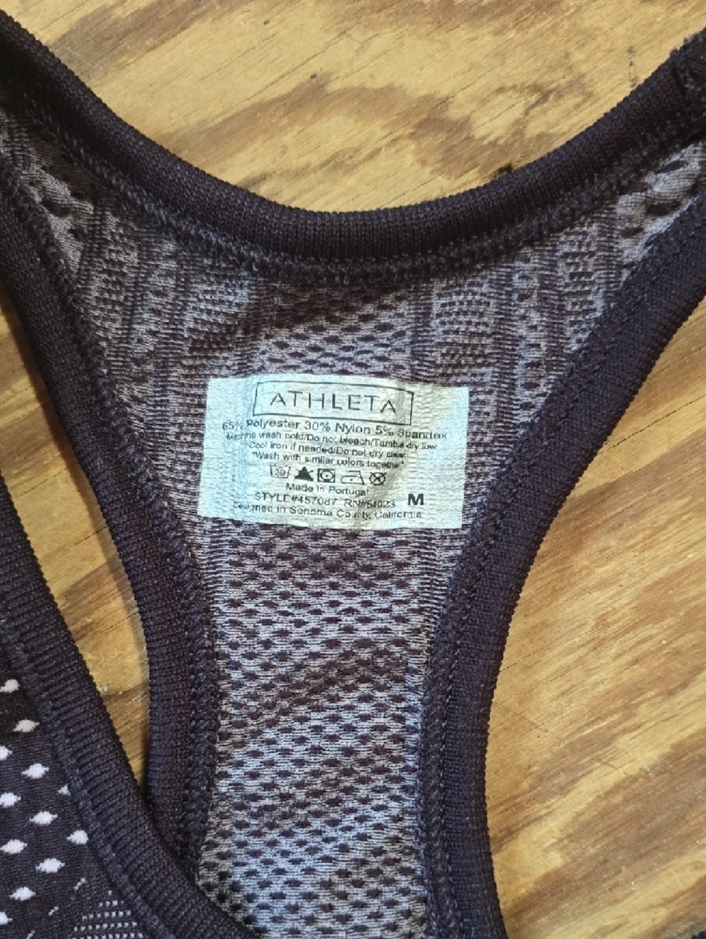Athleta Purple Mesh Racerback Workout Tank - Picture 2 of 4